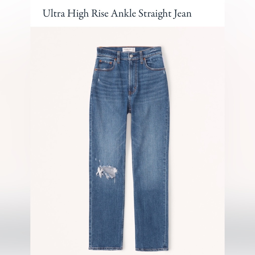 Ultra high rise ankle straight jeans! 26L
